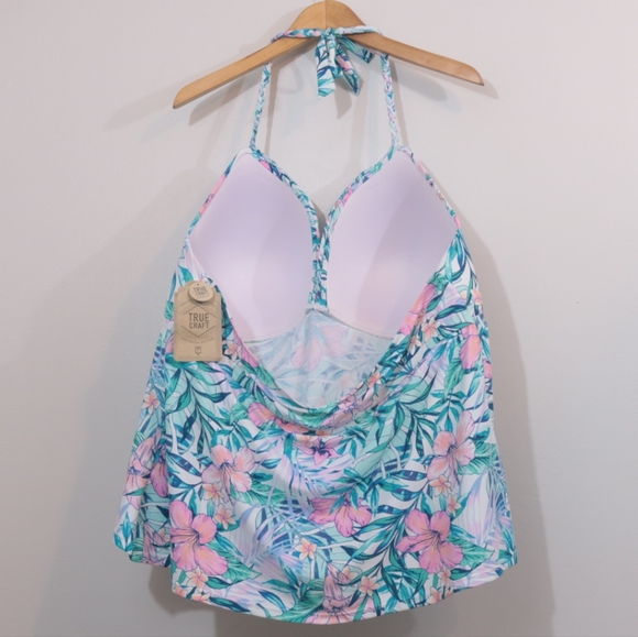 True Craft Tropical Floral Printed Tankini Swim Top - Picture 5 of 11